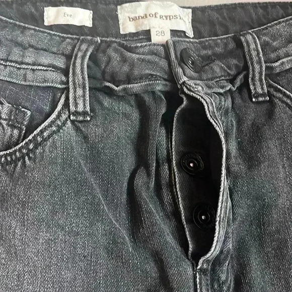 Band of Gypsies Black Denim Skirt size 28 like new - Picture 3 of 9